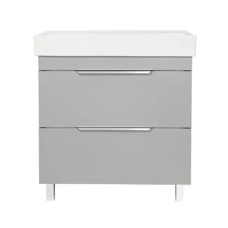 Тумба для ванной Милан под раковину Вилис 80 напольная 77 см цвет серый