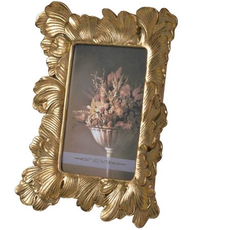 Фоторамка настольная Glasar золотистого цвета для фотографий 13х18см  27x21x3см