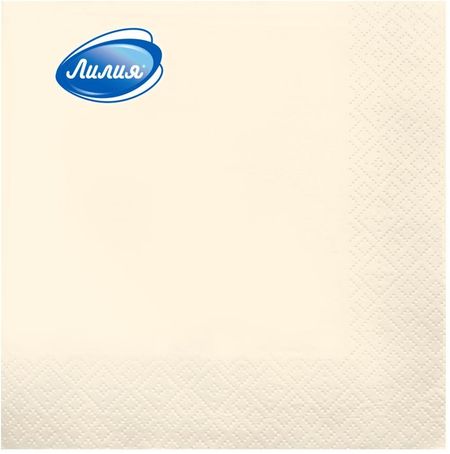 Салфетки бумажные Лилия 33х33см Шампань 2сл 20шт