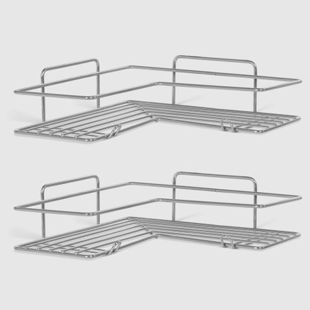 Полки угловые Suntel 2 штуки хром 25х11х7 см