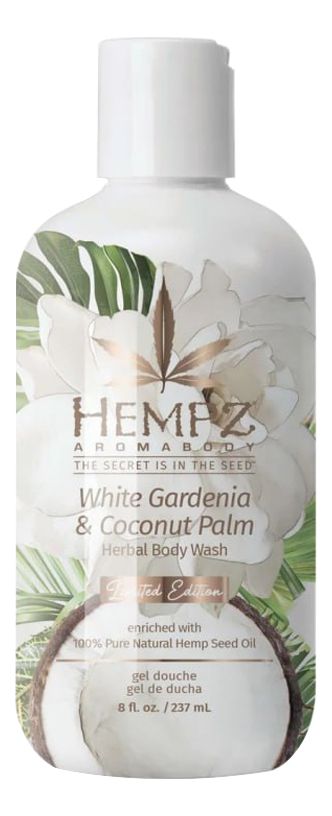 Гель для душа White Gardenia & Coconut Palm Herbal Body Wash (белая гардения и кокос): Гель 237мл