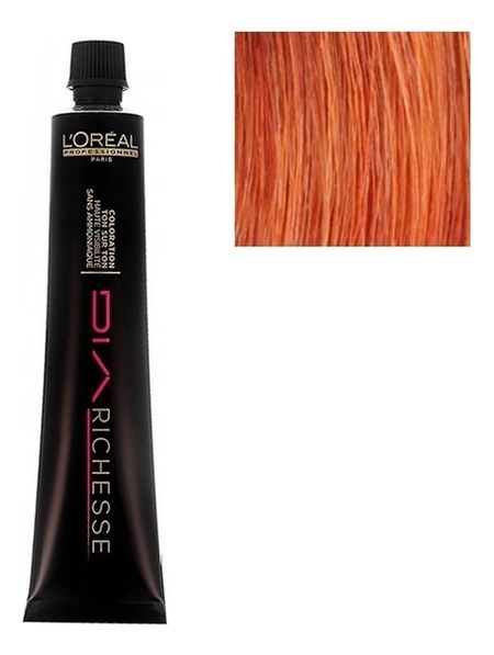 Щелочная крем-краска для волос без аммиака Dia Richesse 50мл: .46 Медный шафрам крем хна фитокосметик индийская ярко рыжий медный 50мл