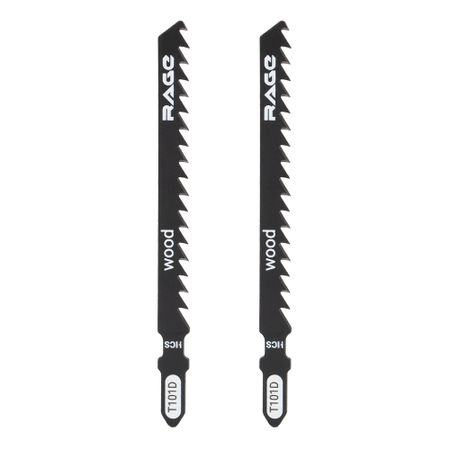 Пилки для лобзика Rage by Vira T101D (552028) по дереву L75 мм быстрый рез (2 шт.)