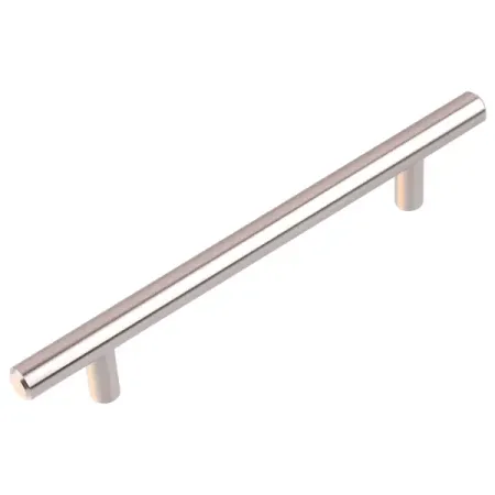 Мебельная ручка-рейлинг никель 128 мм