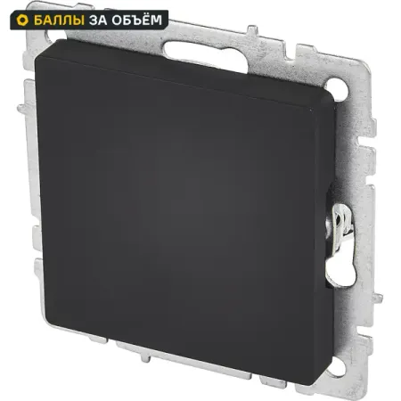 Выключатель проходной встраиваемый IEK Brite 1 клавиша цвет графит вывод кабеля iek brite графит