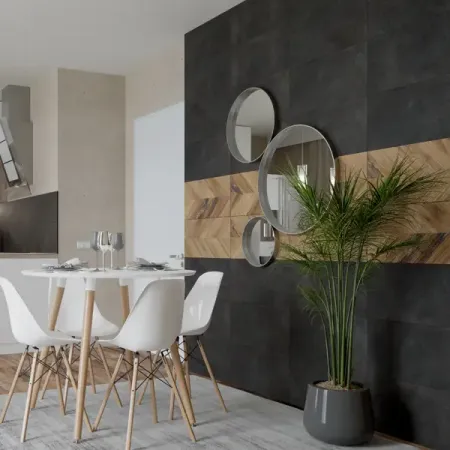 Плитка настенная Керамин Студио 60x30 см 1.98 м² матовая цвет графит настенная розетка с двумя usb портами