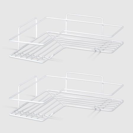 Полки угловые Suntel 2 штуки белые 25х11х7 см