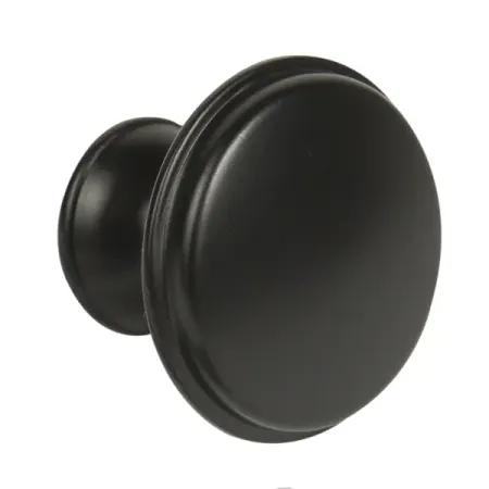 Мебельная ручка-кнопка 169 21x28 мм цвет матовый черный