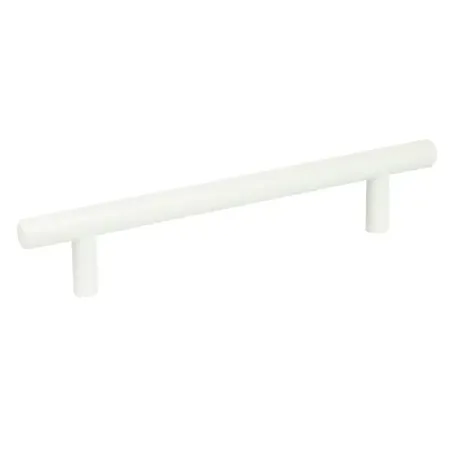 Мебельная ручка-рейлинг белая 128 мм цвет белый