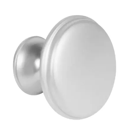 Мебельная ручка-кнопка 169 21x28 мм цвет матовый хром