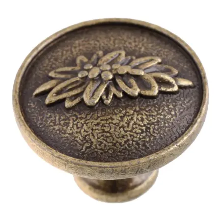 Мебельная ручка-кнопка бронза
