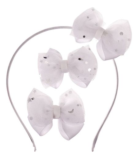 Набор заколок для волос Отличница 2шт: Белый AS 1242