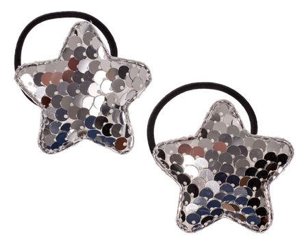 Набор резинок для волос Звездочка 2шт: Серебристый AS 1808