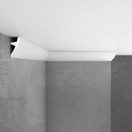 Плинтус потолочный из экополимера ударопрочный 74х37х2000 мм Stenopol C7502