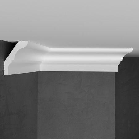 Плинтус потолочный из экополимера ударопрочный 55х39х2000 мм Stenopol C7112 плинтус гладкий сращ пгс 40 2200х40х28мм б с