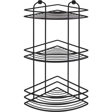 Полка угловая Teknotel 3 яруса черный матовый 20x20x46 см