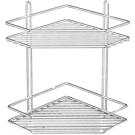 Полка угловая Teknotel 2 яруса хром (ES072_V002)