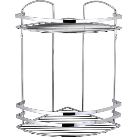 Полка угловая Teknotel 2 яруса хром