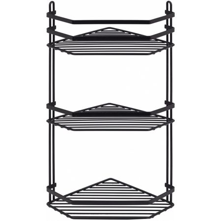 Полка угловая Teknotel 3 яруса черный матовый 20x20x50 см