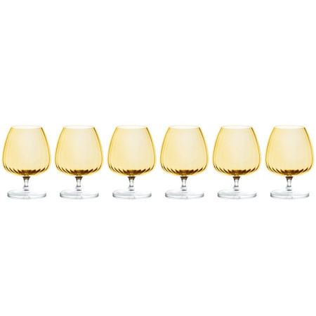 Набор бокалов для коньяка Lareine Opium янтарный 465 мл 6 шт