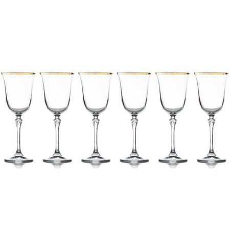 Набор стаканов для воды Lareine Gemma золото 280 мл 6 шт
