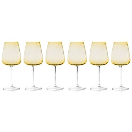 Набор бокалов для вина Lareine Opium янтарный 550 мл 6 шт