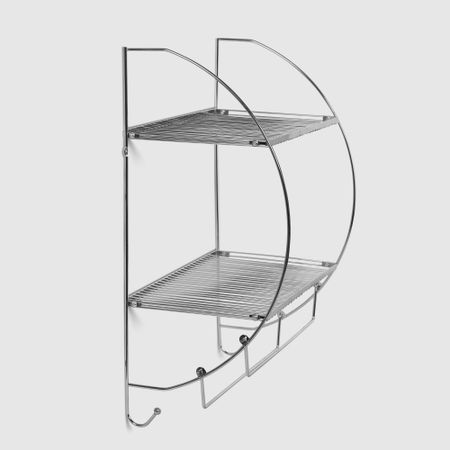 Полка двойная Suntel для полотенец хром