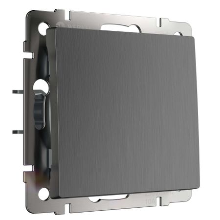 Выключатель Werkel одноклавишный встраиваемый графит рифленый (a050755)