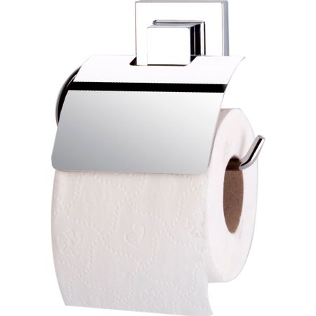 Держатель туалетной бумаги Teknotel EF238 с полкой самоклеящийся хром
