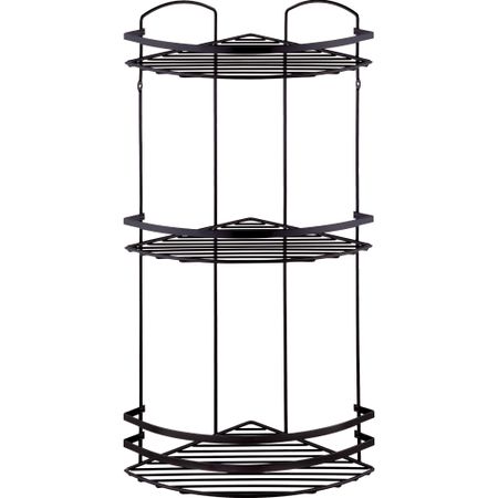 Полка угловая Teknotel 3 яруса черный матовый 24x24x62 см