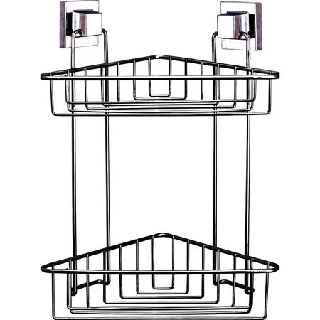 Полка угловая Teknotel 2 яруса хром 21x21x39 см