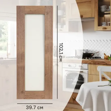 Фасад-витрина кухонного шкафа Рошаль 39.7x102.1 см Delinia ID ЛДСП цвет темное дерево виктория михайловна рошаль быстрые заготовки