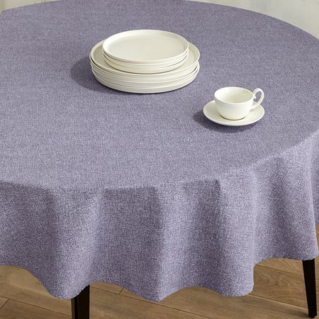 Скатерть круглая Листья/Fogliame фиолетовая