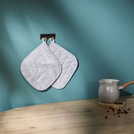 Набор прихваток Листья/Fogliame, серый кресло кровать boss 2 0 велюр alkantara серый