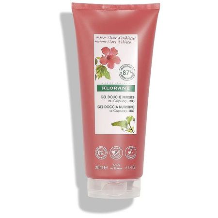 Гель для душа питательный цветок гибискуса с органическим маслом купуасу с 3 лет Klorane/Клоран 200мл