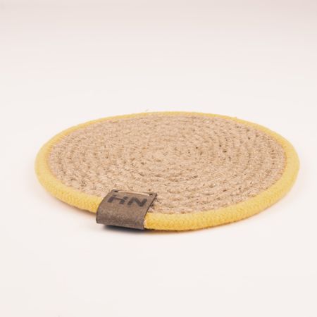 Подстаканник декоративный Nevidanas Home с желтым кантом 13 см