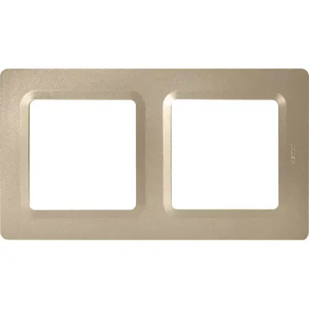 Рамка для розеток и выключателей Lexman Lilian Modern 2 поста цвет шампань декоративная рамка фары для gwm haval dargo 2023 2024 рамка для крепления фар