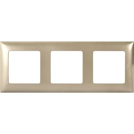 Рамка для розеток и выключателей Lexman Lilian Classic 3 поста цвет шампань декоративная рамка фары для gwm haval dargo 2023 2024 рамка для крепления фар