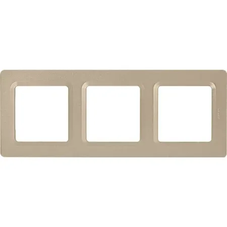 Рамка для розеток и выключателей Lexman Lilian Modern 3 поста цвет шампань декоративная рамка фары для gwm haval dargo 2023 2024 рамка для крепления фар