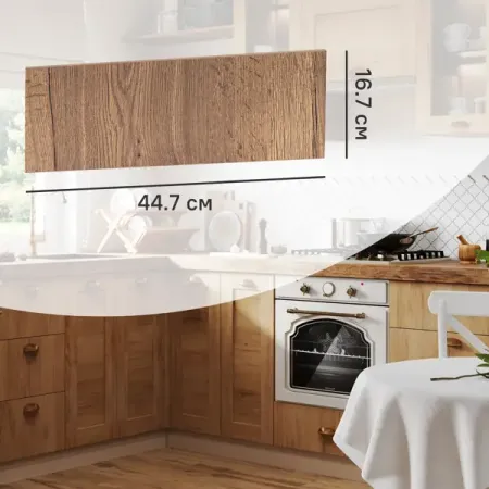 Фасад для кухонного ящика под духовку Рошаль 44.7x16.7 см Delinia ID ЛДСП цвет темное дерево рошаль кармона вяжем пледы в лоскутной технике известные еры модные проекты свежие тренды