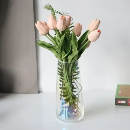 Ваза Paula стекло прозрачно-разноцветная 22 см