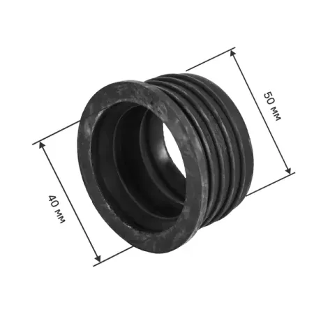 Манжета переходная трехлепестковая ДТРД 40x50 мм цвет черный манжета переходная d40х50 мм