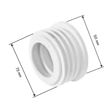 Манжета переходная трехлепестковая ДТРД 50x73 мм цвет белый