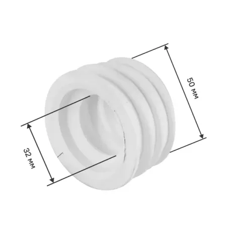 Манжета переходная трехлепестковая ДТРД 32x50 мм цвет белый манжета переходная d40х50 мм