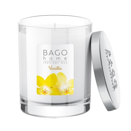 Свеча ароматическая Bago home Ваниль 132 г свеча ароматическая в стеклянной баночке   цитаты с друзьями мы всегда чувствуем себя как дома г друммонд ваниль 6х6