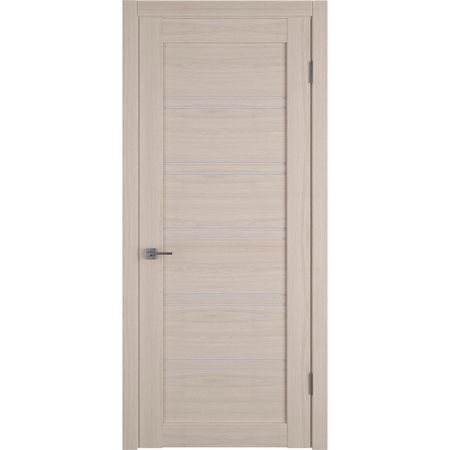 Дверь межкомнатная Лайт 28 800х2000 мм финишпленка 3D cream со стеклом с замком и петлями