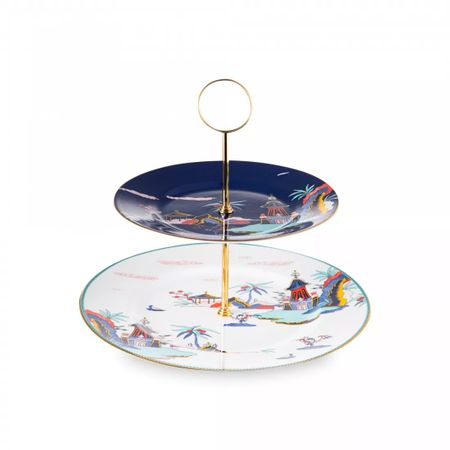 Этажерка двухъярусная Wedgwood Вандерласт Пагода 23,5 см