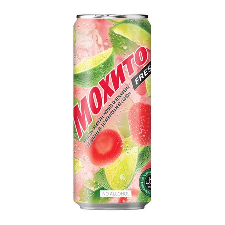 Напиток Мохито освежающий Клубника 0,33 л