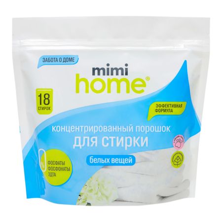 Порошок концентированный Mimi Home для стирки белых вещей 450 г