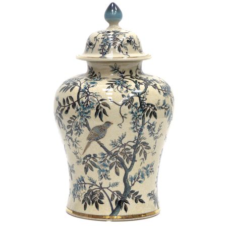 Ваза с крышкой Glasar 23x23x41 см